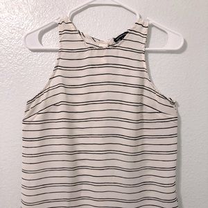 Beige/ Blk pin striped Sleeveless blouse Size S